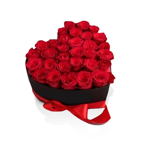 Box rose rosse