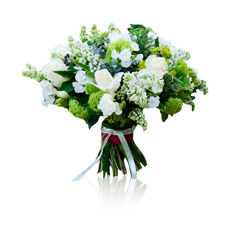 Fiori bianchi e verdi