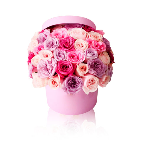 Flowers box rosa e mix